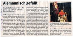 Alemannisch gef�llt - S�dkurier, Mi. 6.4.11